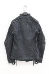 BORIS BIDJAN SABERI Double Zip Horseskin Top SS22 J4 FMM20020 Ink Grey